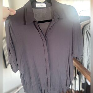 CJLA Short-Sleeved Button-Down Blouse